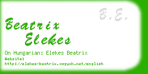 beatrix elekes business card